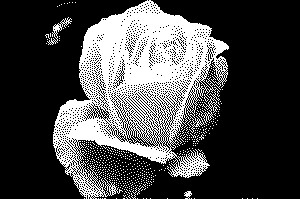 Black-and-white dithering